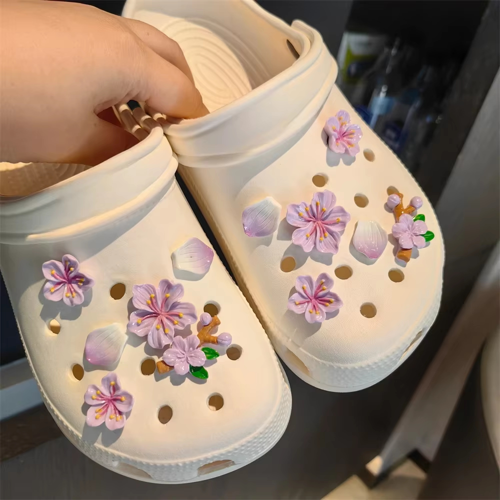 Women Bags Polene - 12PCS Cherry Flower Set Shoe Charms