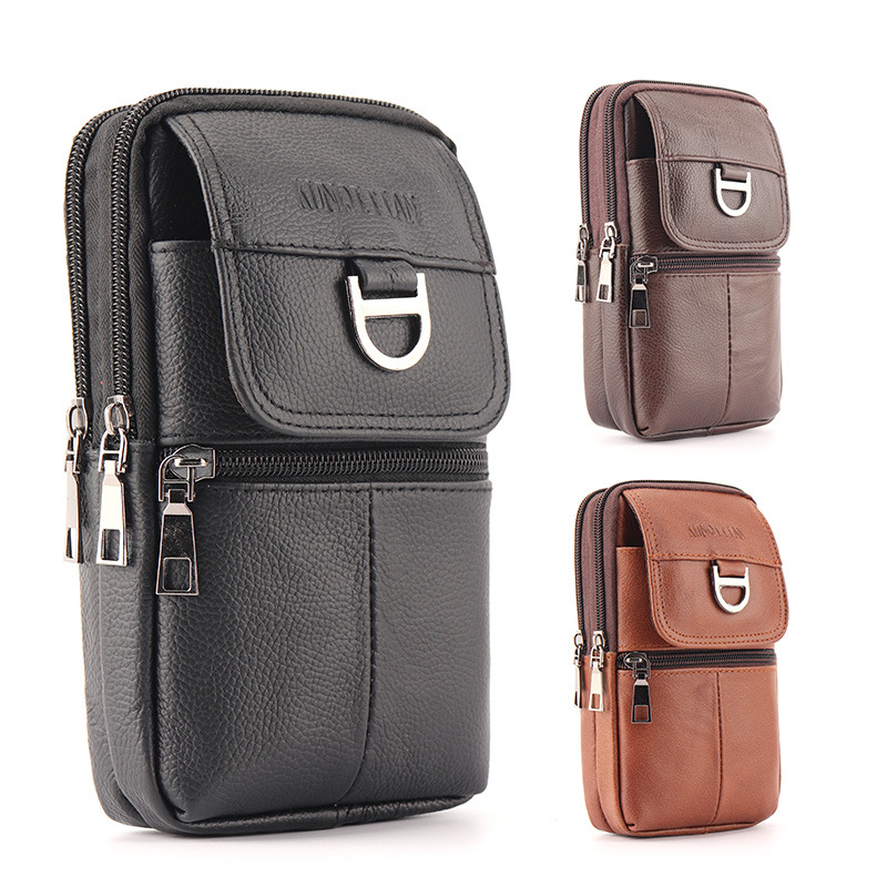 Saddle Bag Leather - Men's Leather Waist Bag - Large