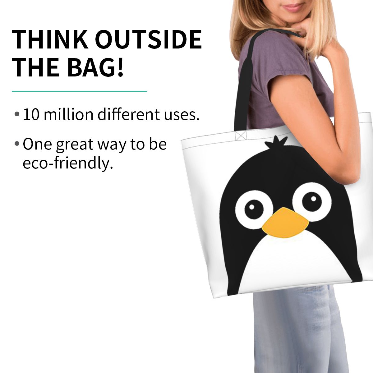 Cute Vector Penguin Shopping T – Women Bags Vector recenzja i cena