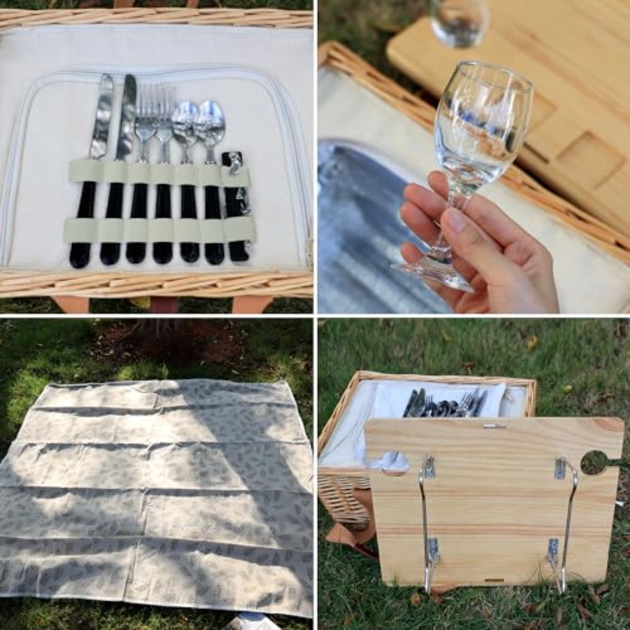 Wicker Picnic Basket for 2 wit – Basket Bag Wicker recenzja i cena