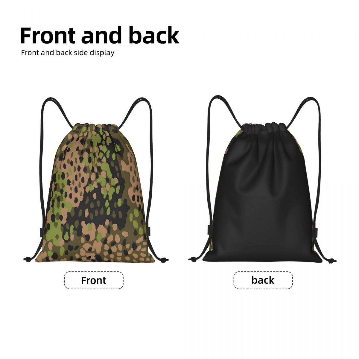 Custom WW2 Camo Drawstring Bac – Women Bags Germany recenzja i cena