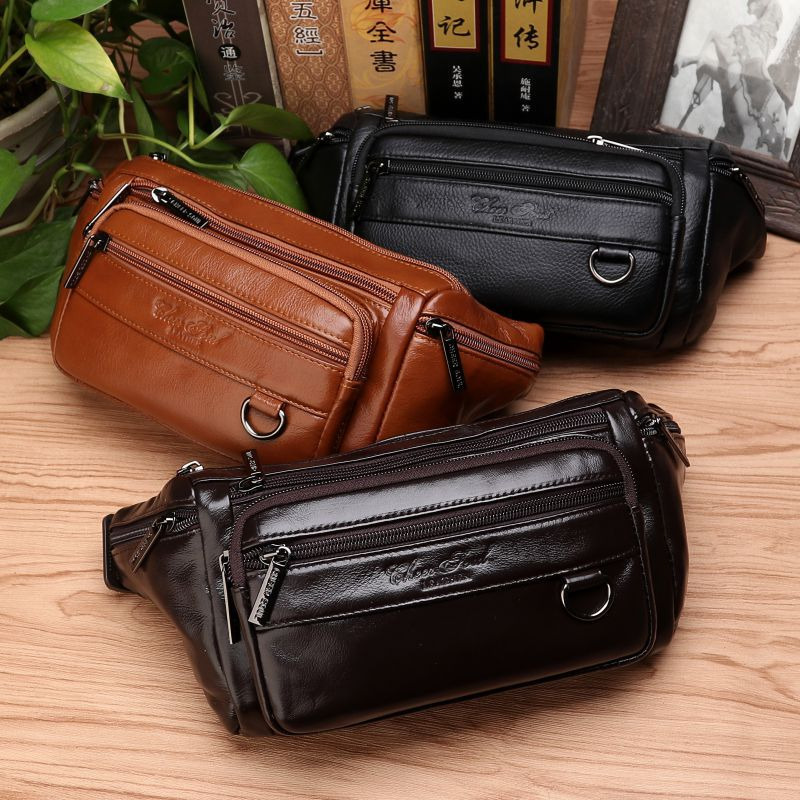 Men Waist Fanny Bags Sling Che – Saddle Bag Leather recenzja i cena