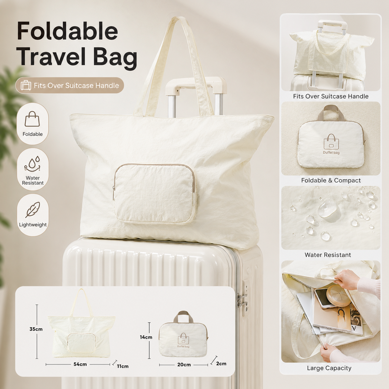 Foldable Travel Bag Luggage Sl – Women Bags For Airport recenzja i cena