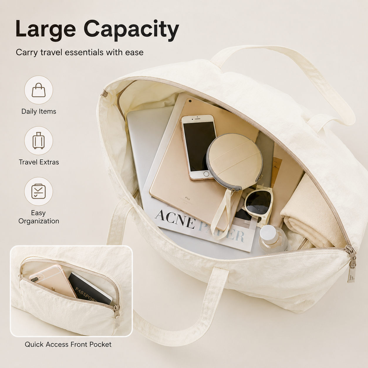 Foldable Travel Bag Luggage Sl – Women Bags For Airport recenzja i cena
