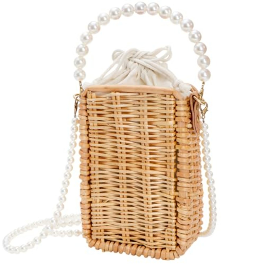 Pearl Basket Purse, Handwoven  – Basket Bag Wicker recenzja i cena