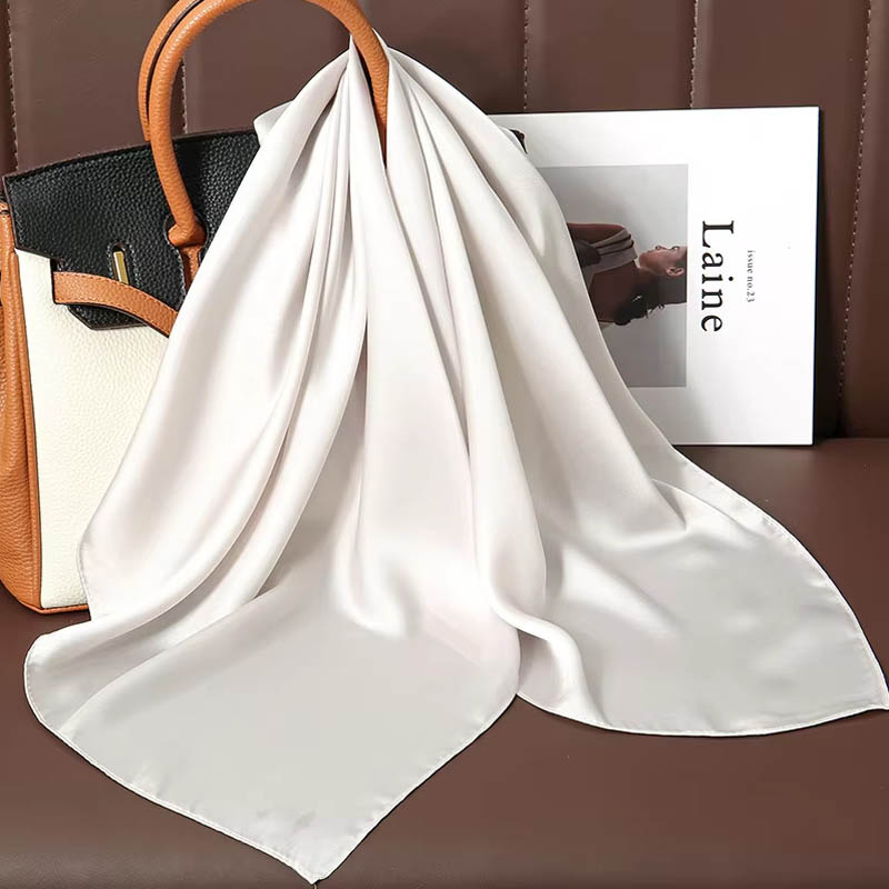 Luxury Solid Color Silk Square – Women Bags Online recenzja i cena