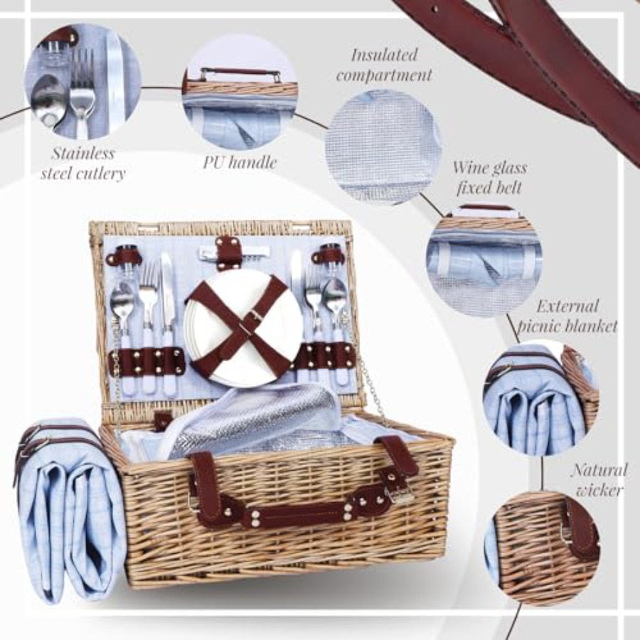 Picnic Baskets Wicker Willow P – Basket Bag Wicker recenzja i cena