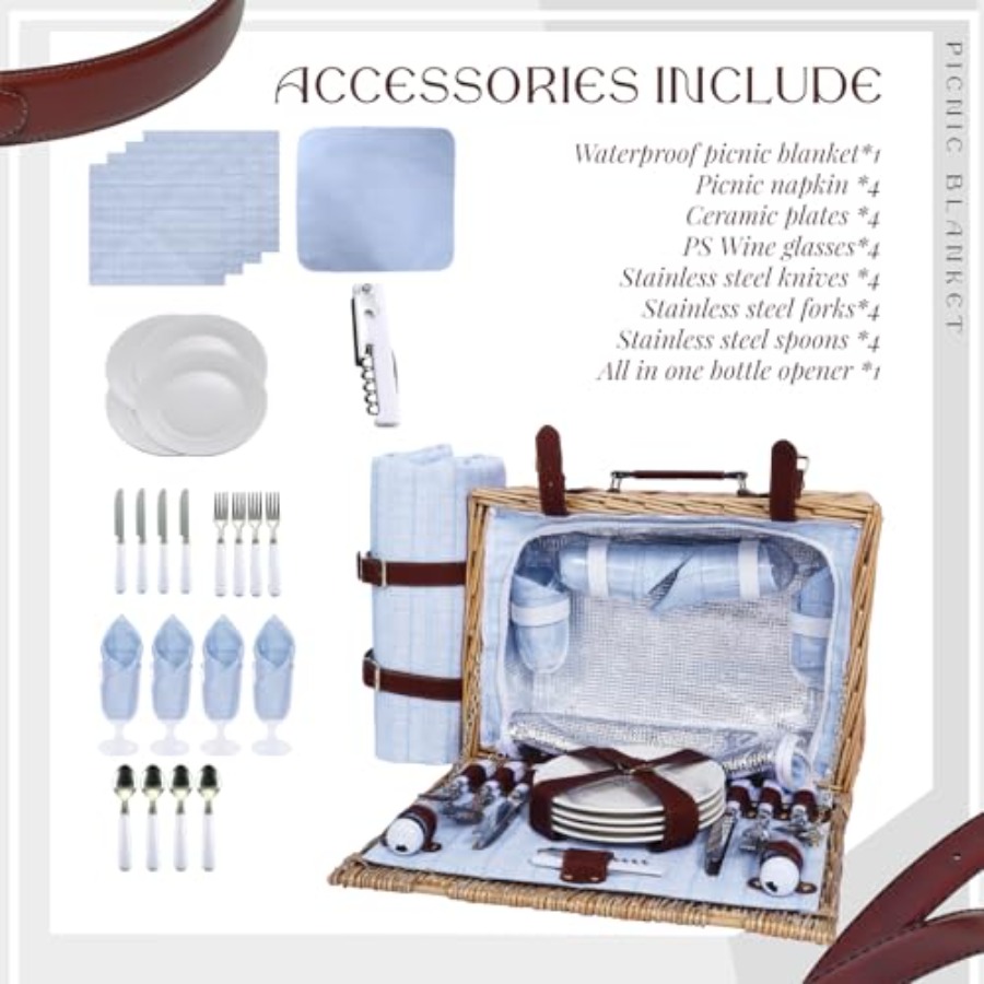 Picnic Baskets Wicker Willow P – Basket Bag Wicker recenzja i cena