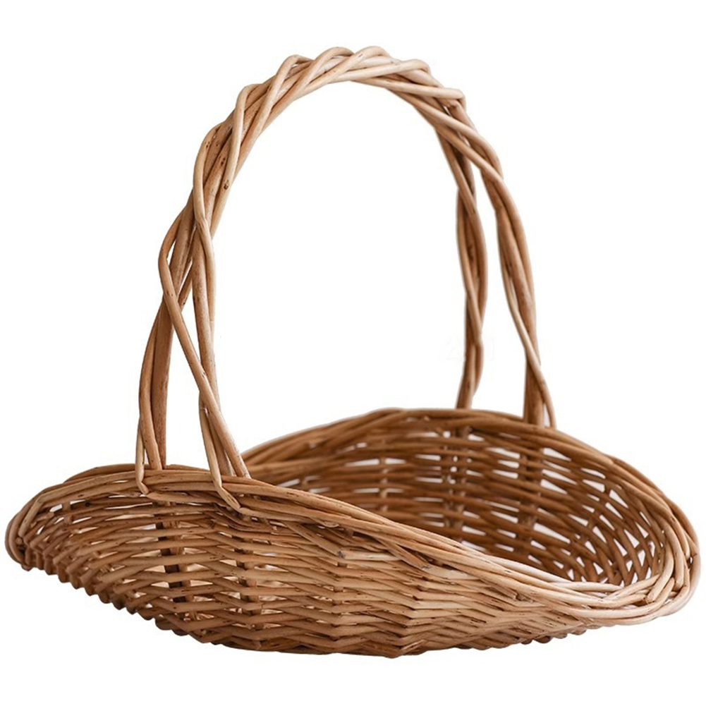 Handwoven wicker basket with c – Basket Bag Wicker recenzja i cena