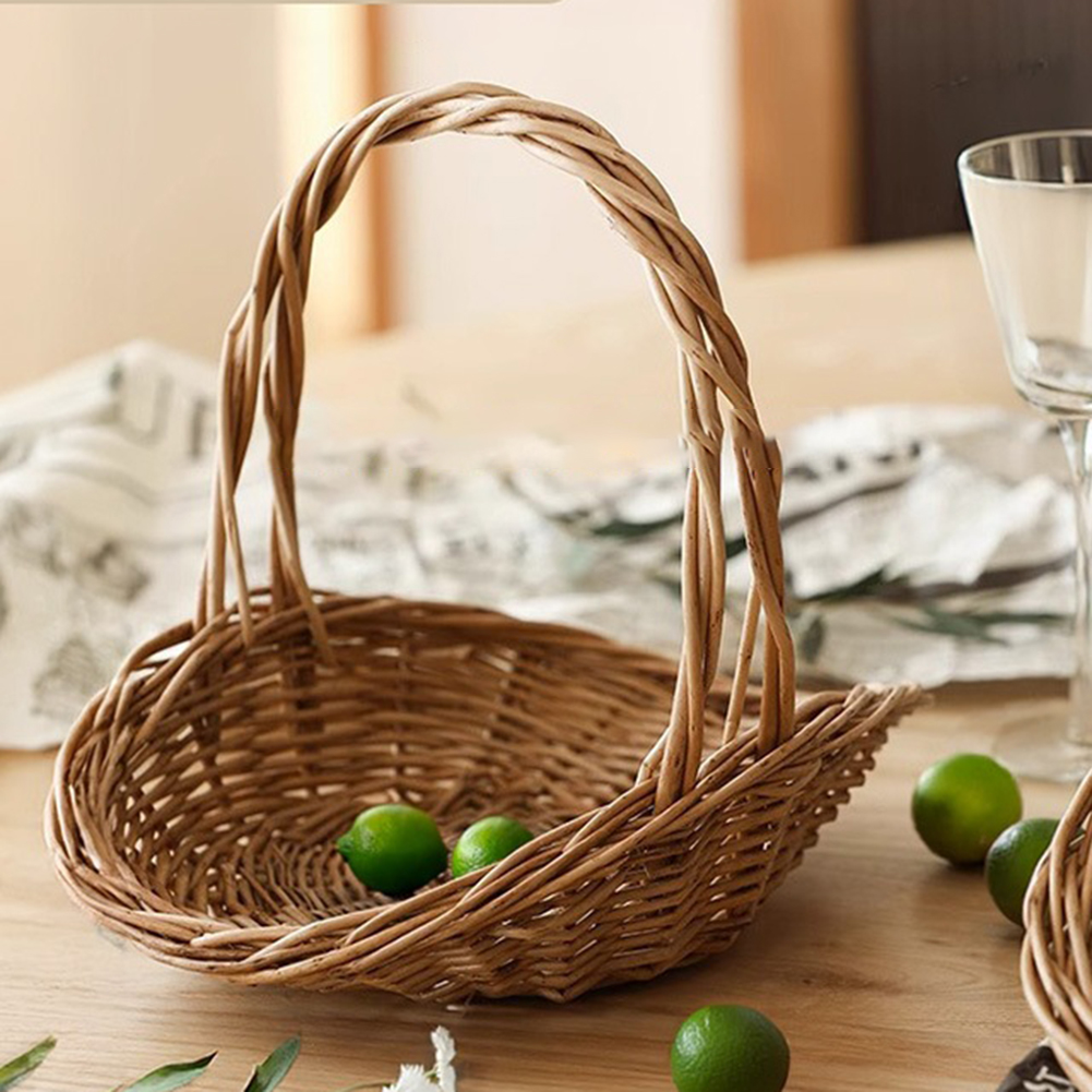 Handwoven wicker basket with c – Basket Bag Wicker recenzja i cena