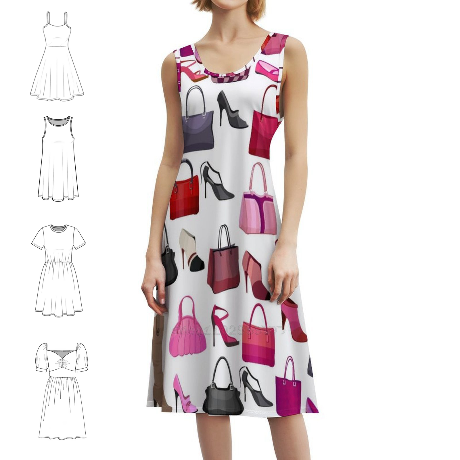 Seamless Pattern With Womans B – Women Bags Vector recenzja i cena