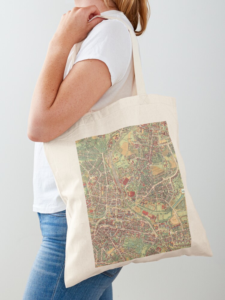 Vintage Map of Bayreuth, Germa – Women Bags Germany recenzja i cena