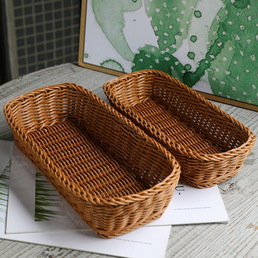 Imitation Rattan Storage Baske – Basket Bag Wicker recenzja i cena
