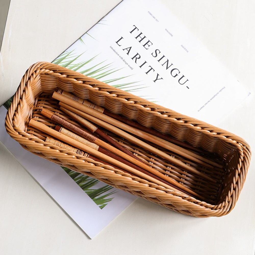 Imitation Rattan Storage Baske – Basket Bag Wicker recenzja i cena