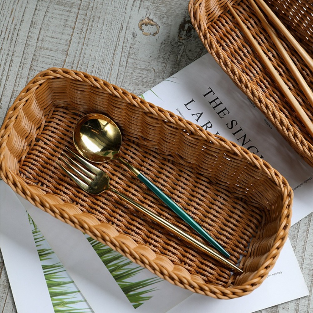 Imitation Rattan Storage Baske – Basket Bag Wicker recenzja i cena