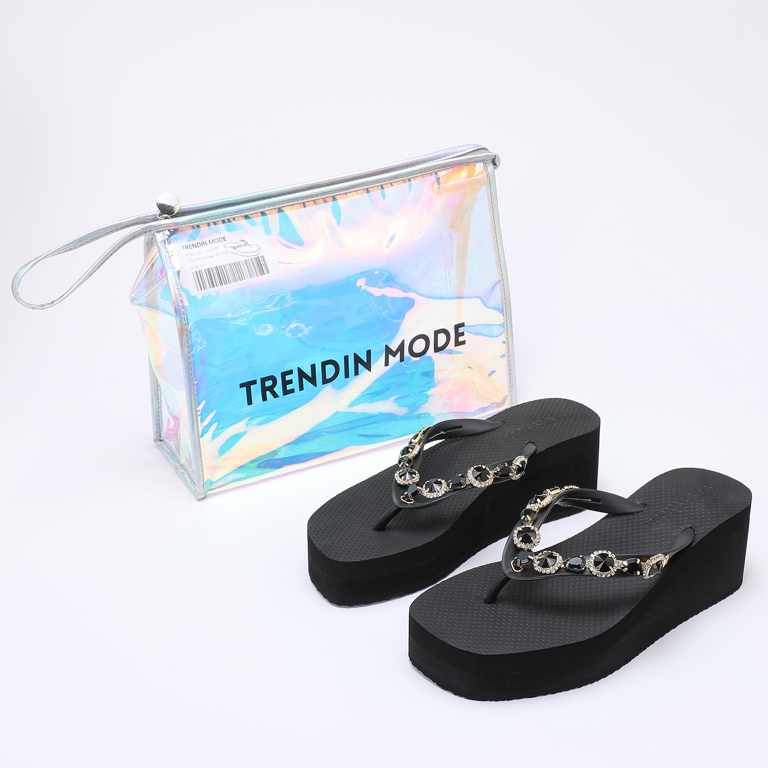 Black Rhinestone Platform Flip – Women Bags Polene recenzja i cena