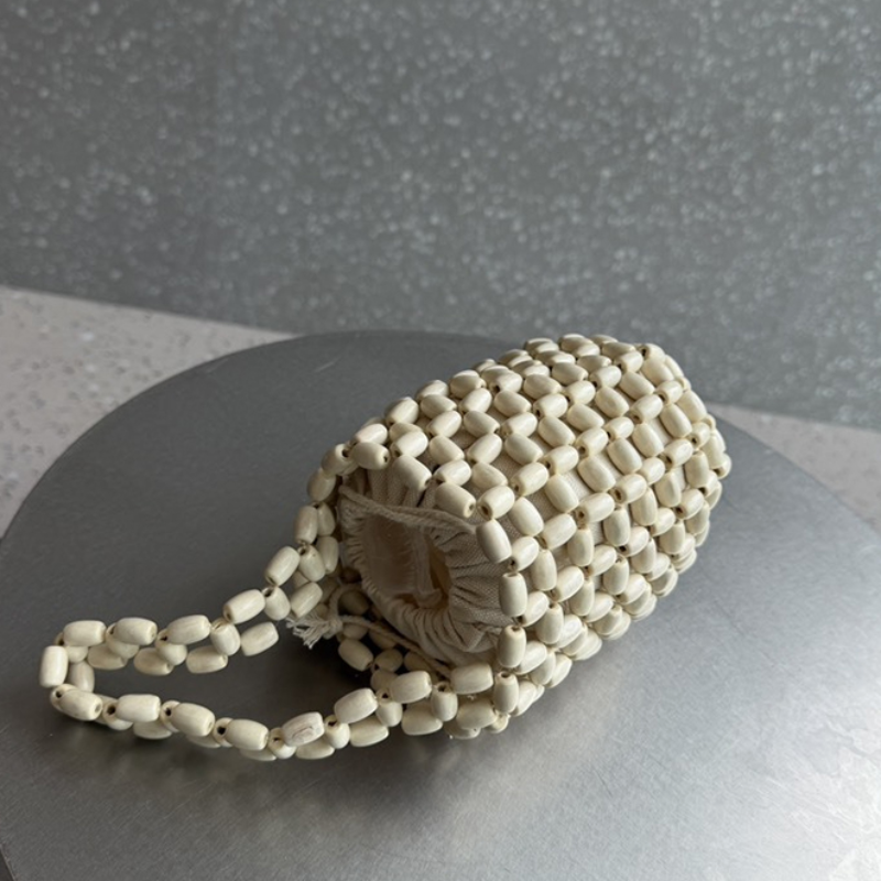 Handmade Wooden Bead Shoulder  – Basket Bag Wicker recenzja i cena