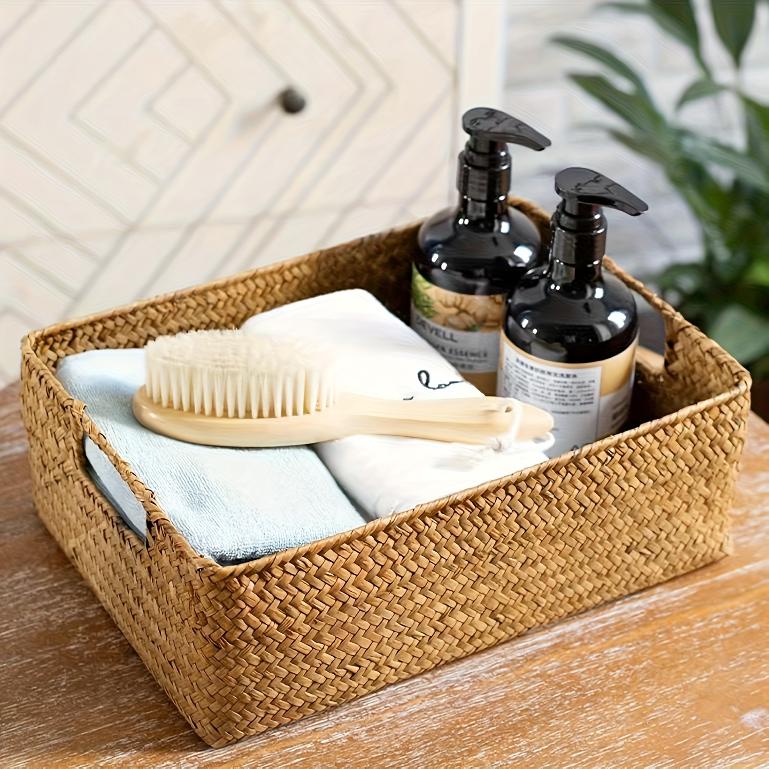 Handwoven Rattan Basket, Recta – Basket Bag Wicker recenzja i cena