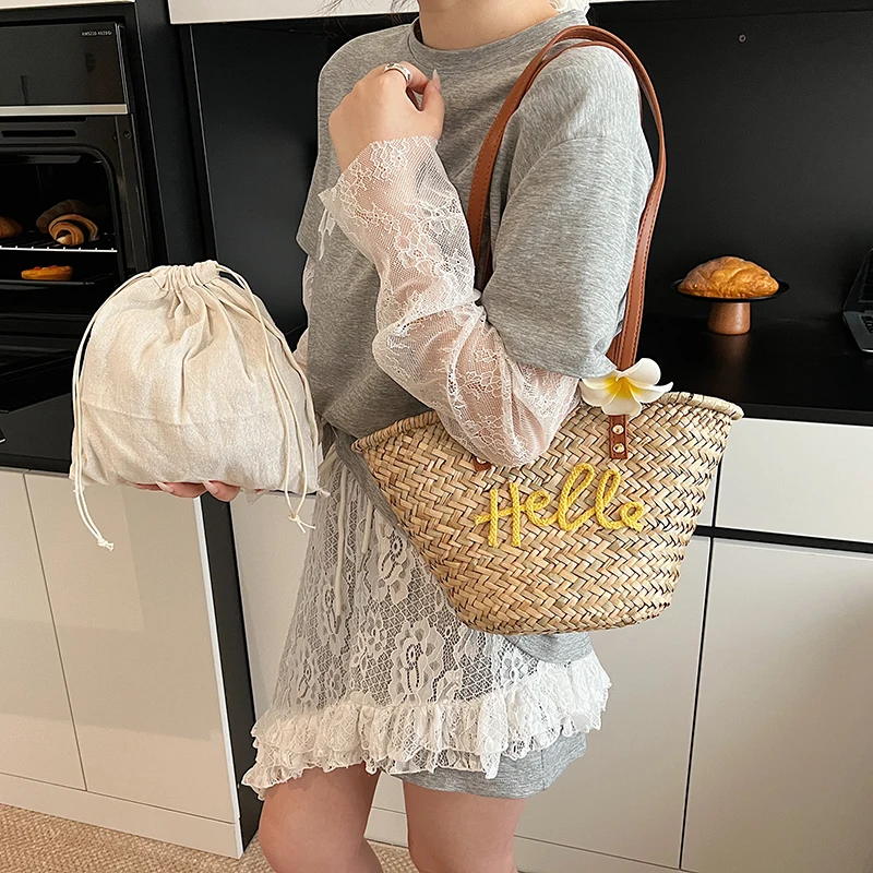 Casual Wicker Woven Basket Bag – Basket Bag Wicker recenzja i cena