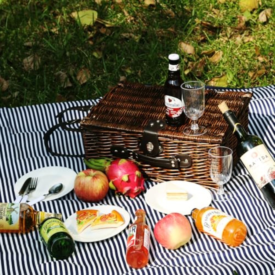 Picnic Basket Set for 4 with W – Basket Bag Wicker recenzja i cena